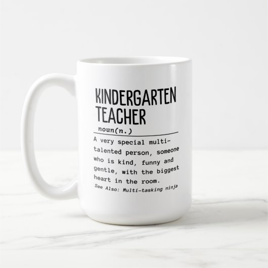 Mug Enseignant de jardin d'enfants (Gauche)