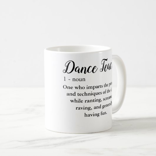 Mug Enseignant de la danse (Devant droit)