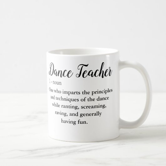 Mug Enseignant de la danse (Droite)