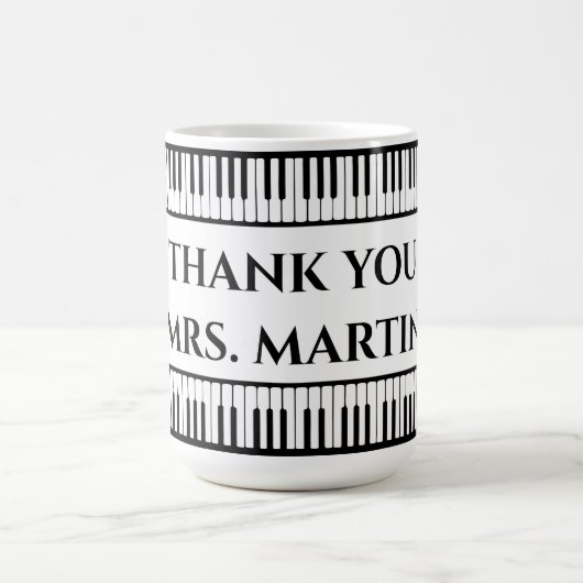 Mug Enseignant de la musique Merci (Centre)