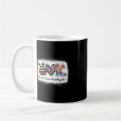 Mug Enseignant de l'année Peace Love Kindergarten Team (Gauche)