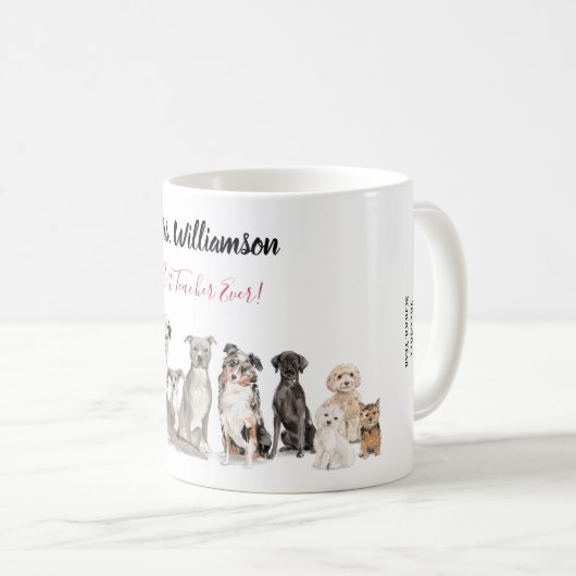 Mug Enseignant de l'école de chien mou (Devant droit)