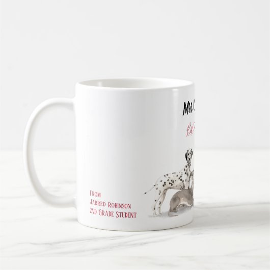 Mug Enseignant de l'école de chien mou (Gauche)