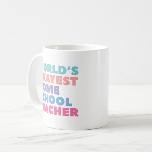 Mug Enseignant de l'école d'homéopathie la plus Okayes (Devant gauche)