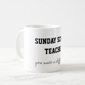 Mug Enseignant de l'école du dimanche (Devant gauche)