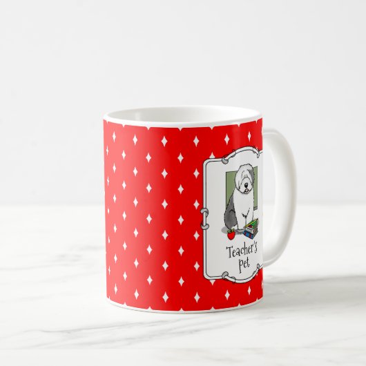 Mug Enseignant de l'école Vieux chien de mouton anglai (Devant droit)