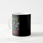 Mug Enseignant de maternelle aime son travail pour les (Devant gauche)