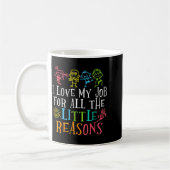 Mug Enseignant de maternelle aime son travail pour les (Gauche)