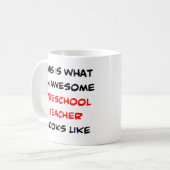 Mug enseignant de maternelle, génial (Devant gauche)