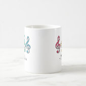 Mug Enseignant de musique Treble Clé Coloré (Centre)