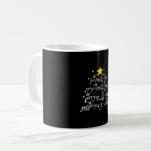 Mug Enseignant de Noël - Arbre de l'enseignant de math (Devant gauche)