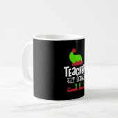 Mug Enseignant de Noël, escouade d'elfe enseignant (Devant gauche)