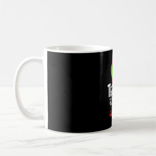 Mug Enseignant de Noël, escouade d'elfe enseignant (Gauche)