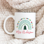 Mug Enseignant de Noël rainbow belle liste<br><div class="desc">Les professeurs d'arc-en-ciel de Noël sont toujours sur la belle liste de jolies mug cadeau.</div>