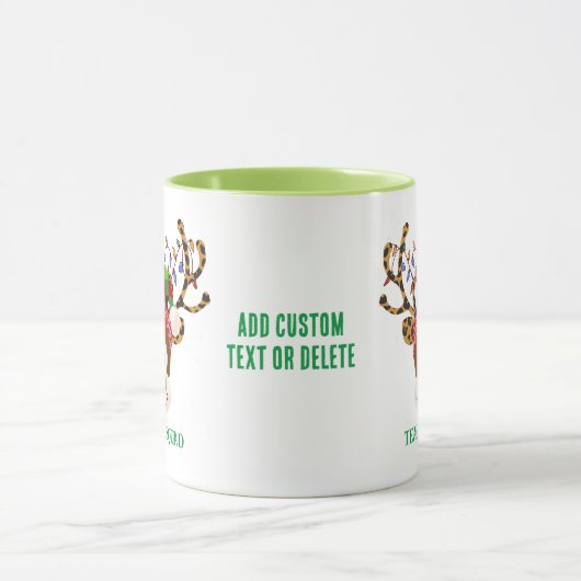 Mug Enseignant de Noël Squad Reindeer Enseignant Vert (Centre)