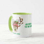Mug Enseignant de Noël Squad Reindeer Enseignant Vert (Devant gauche)