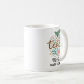 Mug enseignant de pomme florale | Appréciation de (Devant droit)