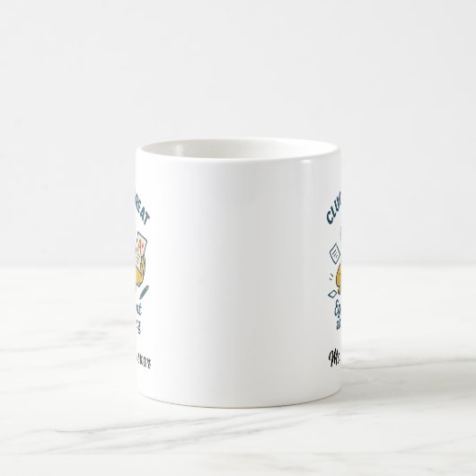 Mug Enseignant de poulet avec lunettes de vue Papier d (Centre)