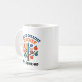 Mug Enseignant de poulet avec lunettes de vue Papier d (Devant gauche)