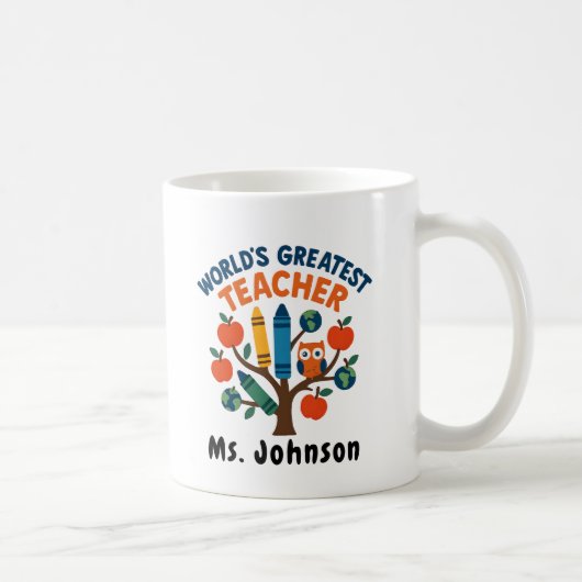 Mug Enseignant de poulet avec lunettes de vue Papier d (Droite)