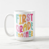 Mug Enseignant de Première Année Conception de Typogra (Gauche)