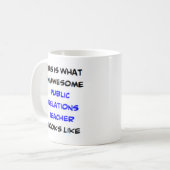 Mug enseignant de relations publiques génial (Devant gauche)