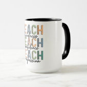 Mug Enseignant de style rétro (Devant droit)