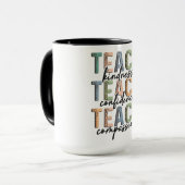 Mug Enseignant de style rétro (Devant gauche)