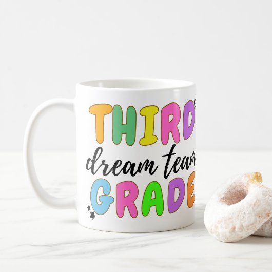 Mug Enseignant De Troisième Année, Retour À L'École, É (Avec donut)