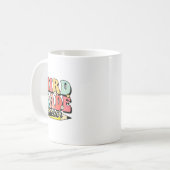 Mug Enseignant de troisième année rétro groovy premier (Devant gauche)