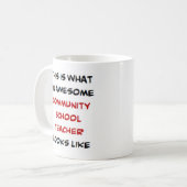 Mug enseignant d'école communautaire, génial (Devant gauche)