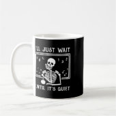 Mug Enseignant d'Halloween, j'attendrai juste jusqu'à (Gauche)