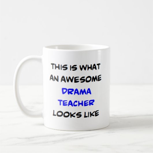 Mug enseignant dramatique génial (Gauche)