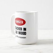 Mug Enseignant drôle dans la mauvaise humeur (Devant gauche)