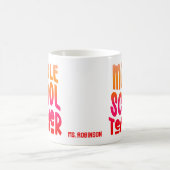 Mug Enseignant du collège Orange Red Ombre Texte (Centre)