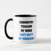 Mug Enseignant en chimie des boutons de Lazy (Gauche)