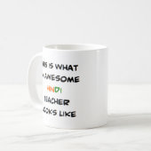 Mug enseignant en hindi, génial (Devant gauche)