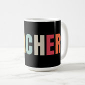 Mug ENSEIGNANT en lettres colorées (Devant droit)