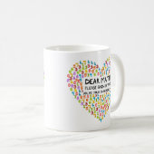 Mug Enseignant en mathématiques amusant Coeur arc-en-c (Devant droit)