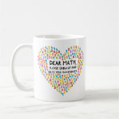 Mug Enseignant en mathématiques amusant Coeur arc-en-c (Gauche)