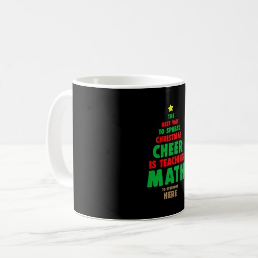 Mug Enseignant en mathématiques de Noël (Devant gauche)