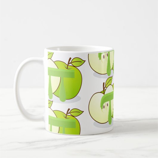 Mug Enseignant en mathématiques vert Apple Pi (Gauche)