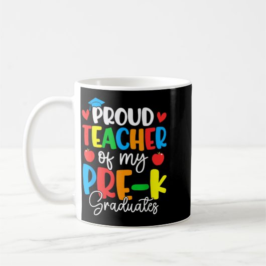 Mug Enseignant fier des diplômés de pré-maternelle drô (Gauche)