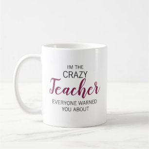 Mug Enseignant Fou Nom Personnalisé