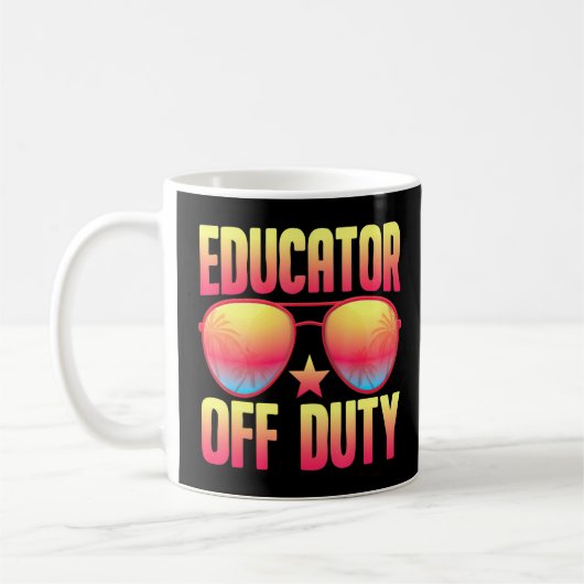 Mug Enseignant hors service Enseignant Sunglass Retro  (Gauche)