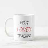 Mug Enseignant le Plus Aimé I Heart Saint-Valentin (Gauche)