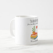 Mug Enseignant Merci - Cadeau d'appréciation du coeur (Devant gauche)