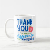 Mug Enseignant Merci, Merci principal (Gauche)