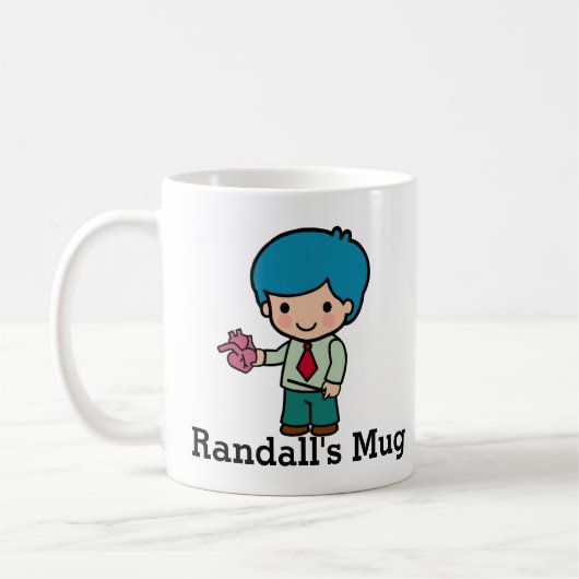 Mug Enseignant mignon avec coeur (Gauche)