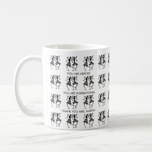 Mug Enseignant, Mignonne Silhouette Dancers (Gauche)